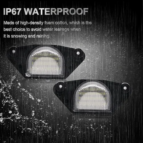 Vista 5 de Reemplazo de luces LED de matrícula para Corvette C4 C5 C6 1984-2013, repuesto de montaje de lámpara de etiqueta de número de parachoques trasero