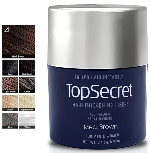 Vista 88 de Top Secret Aplicador de fibras de construcción para engrosar el cabello incluido, relleno de cabello natural e indetectable para hombres y mujeres