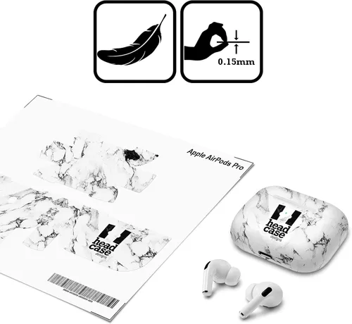 Vista 6 de Head Case Designs Calcomanía de vinilo con licencia oficial de la bandera del Inter Milán, compatible con Apple AirPods Pro