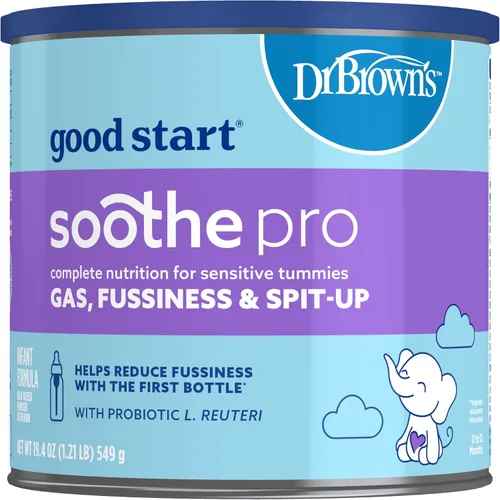 Vista 9 de Good Start Dr. Brown's Soothe Pro, fórmula infantil en polvo, para estómagos sensibles, gases, irritabilidad y reflujo, fórmula infantil