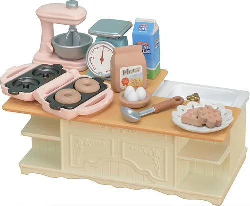 Vista 7 de Calico Critters, muebles y decoración para casa de muñecas, juego de desayuno