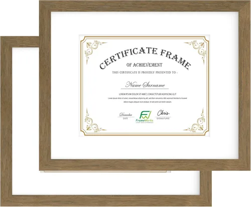 Vista 20 de FrameWorks - Paquete de 2 - Marcos clásicos de madera para documentos y diplomas de 8.5 x 11 pulgadas con vidrio templado - Negro