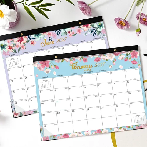 Vista 2 de Calendario de escritorio 2027 - Calendario 2027, enero de 2027 - diciembre