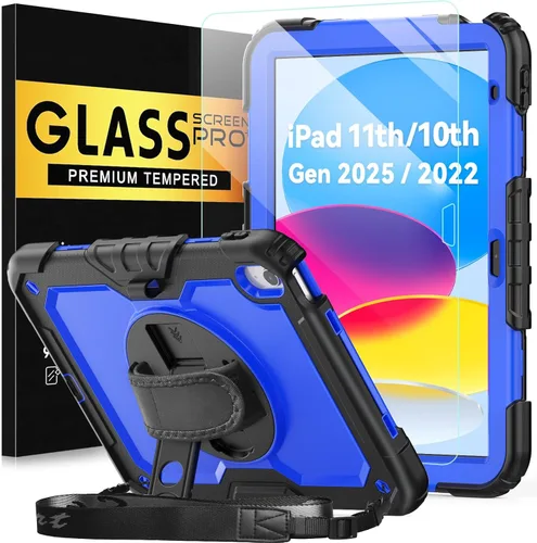 Vista 21 de BLOSOMEET Bonita funda para iPad de 9ª generación 2021 de 10.2 pulgadas con protector de pantalla de vidrio templado y soporte para bolígrafo, funda