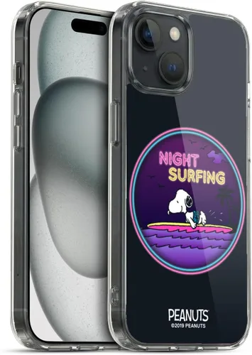 Vista 18 de Head Case Designs Funda de gel suave con licencia oficial de Peanuts Tropical Surf Snoopy Aloha Disco compatible con Apple iPhone 13 Mini