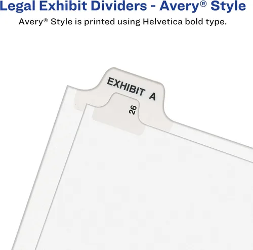 Vista 5 de Avery Separadores legales individuales Avery Style, tamaño carta, pestaña lateral #8 (11918)