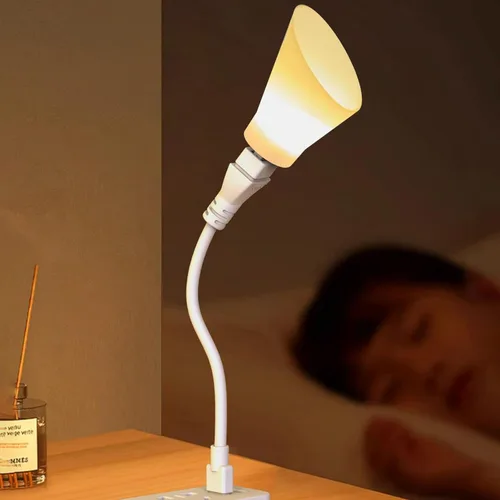 Vista 5 de Flexible Goosenecks USB LED Desk Lamp with Adjustable Warm White Lights for Bedroom Reading Nightlight Dorm Room