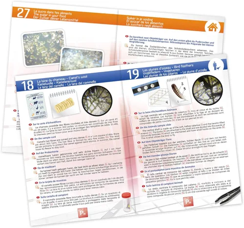 Vista 11 de Buki France Kit STEM de microscopio para principiantes – 200x a 1200x de aumento Microscopio de metal con luz LED y 30 experimentos Incluye