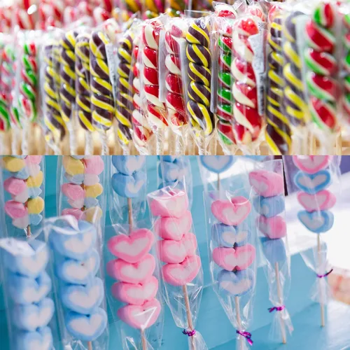 Vista 6 de Morepack Bolsas para barra de pretzel, 2 x 10 pulgadas, 200 bolsas individuales de pretzel con lazos