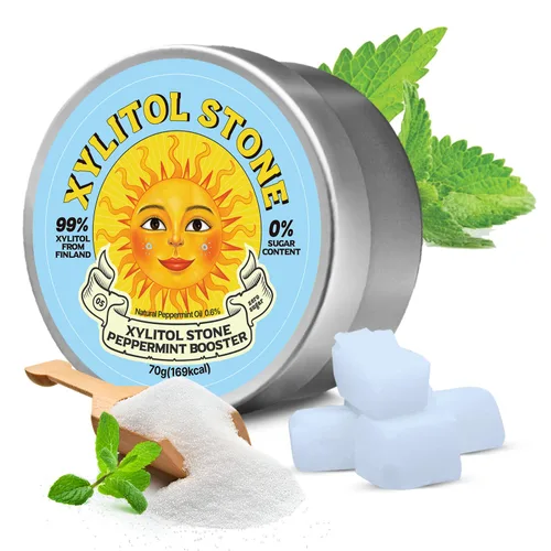 Vista 12 de Xylitol Stone Caramelos sin azúcar - Veganos y compatibles con dieta cetogénica, caramelos duros únicos sin azúcar - Dulces con 100% sabor natural