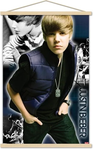 Vista 20 de Trends International Justin Bieber - Póster de pared genial, 14.725 x 22.375 pulgadas, versión enmarcada de madera de granero