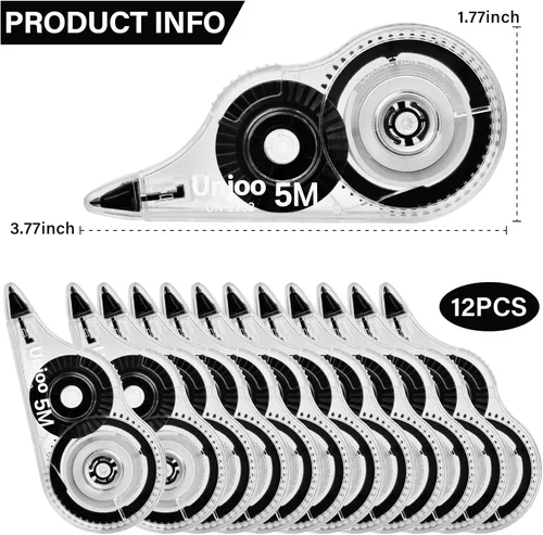 Vista 2 de Cinta Correctora Blanca, Aplicador Fácil de Usar para Correcciones Instantáneas de Escrituras Incorrectas en Cualquier Momento, Para la Escuela