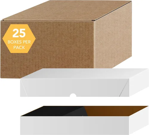 Cajas plegables blancas para tarjetas de visita -25 por paquete - (4 3/4 x 3 1/2 x 2")