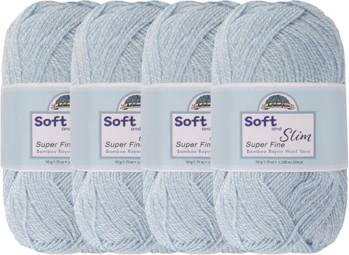 Vista 83 de JubileeYarn Hilo Suave y Delgado - 50g/madeja Mezcla de Rayón de Bambú y Lana - Pegaso - 2 madejas