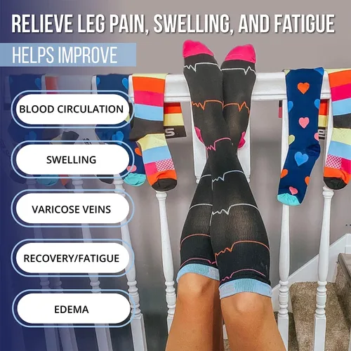 Vista 2 de SB SOX 3-Pair Compression Socks (15-20mmHg) for Men & Women Best Socks for All Day Wear!