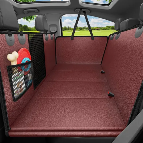 Vista 20 de URPOWER - Funda para asiento de auto para perros, cubierta de asiento para mascotas, hamaca, 100% impermeable, 600D, resistente a los arañazos
