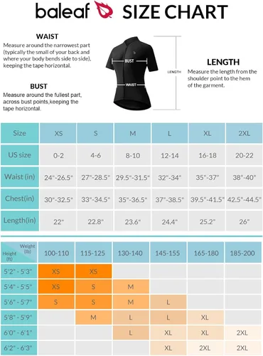 Vista 7 de BALEAF Camiseta de ciclismo para mujer, manga corta, con bolsillos, transpirable, para el verano