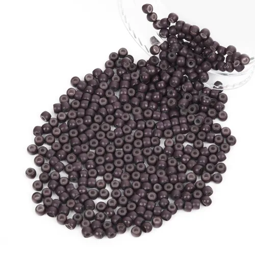 Vista 43 de Vlasy 100 Piezas Cuentas de Nano Anillo con Forro de Silicona para Extensiones de Cabello Humano con Nano Anillo 5 Colores Opcionales (Negro)