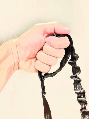 Vista 2 de Neewa Línea de remolcador de carreras con cuerda elástica (6.6 ft (6.5 pies) - 1 perro, negro)