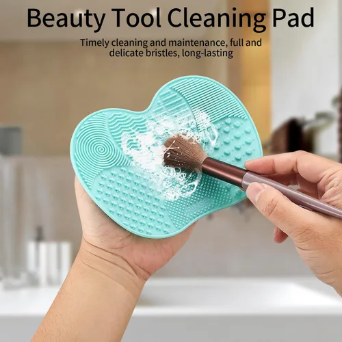 Vista 5 de 4 Piezas Alfombrillas de Limpieza de Brochas de Maquillaje de Silicona, Alfombrillas Limpiadoras de Brochas de Maquillaje, Almohadillas de Limpieza