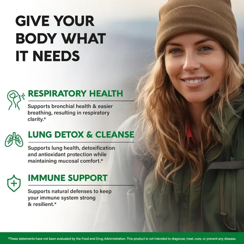 Vista 3 de Mullein Lung Detox - Extracto de hoja de gordolobo - Raíz de malvavisco Equinácea Orégano Quercetina NAC - Suplemento 15 en 1 de apoyo