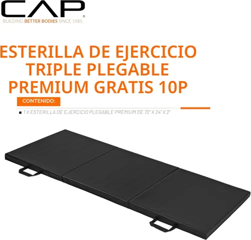 Vista 2 de CAP Barbell All Purpose Folding Anti Tear Exercise Training Aerobic Fitness Gym & Gymnastics Balance Mat Multiple
