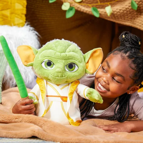 Vista 5 de Star War Master Yoda - Peluche de peluche, juguetes preescolares para niños y niñas de 3 años