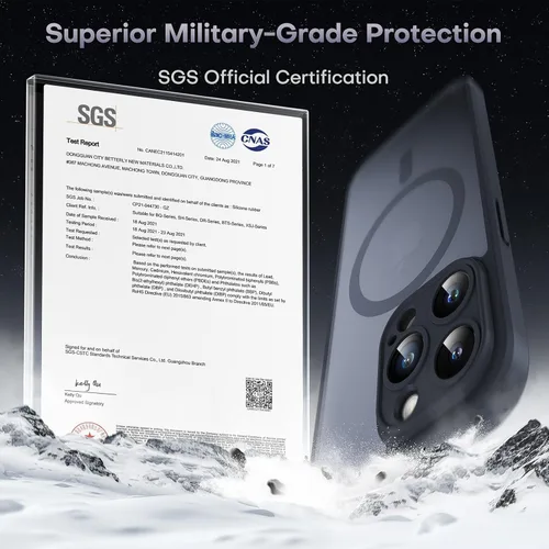 Vista 236 de TOCOL Funda para iPhone 11, compatible con Magsafe, protección completa de cámara, imanes integrados, protección contra caídas, funda translúcida