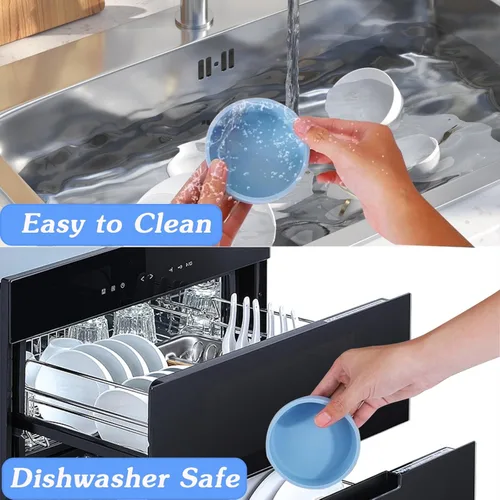 Vista 5 de 3 piezas ZHYEEDAA Molde de huevo para freidora de aire, moldes de huevo de silicona, moldes reutilizables individuales para picaduras de huevo, olla