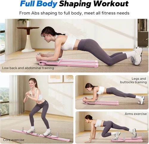 Vista 6 de MERACH Tabla de pilates, placa abdominal multifuncional, máquina de entrenamiento de abdominales desmontable con diseño antideslizante y silencioso