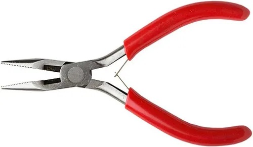 Vista 3 de Excel Blades Alicates de punta de aguja de agarre suave, herramienta de precisión de 5.5 pulgadas, ideal para hacer joyas, doblar alambre y trabajar