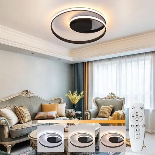 Vista 8 de Lámpara de techo cuadrada LED moderna - 33 W, 6000 K blanco frío, montaje empotrado para cocina, sala de estar, dormitorio y pasillo