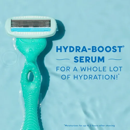 Vista 4 de Schick Hydro Silk Sensitive - Recambios de cuchillas de afeitar para mujer, 4 unidades, maquinillas de afeitar de 5 cuchillas para piel sensible