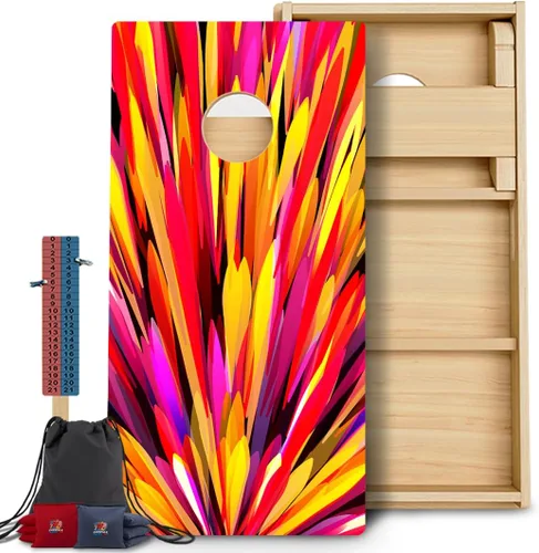 Vista 40 de BackYardGamesUSA Juego de tablas de Cornhole Pro Fabricado en Estados Unidos Abedul báltico 3/4 Sin rebote Patas triples gruesas Dos 2