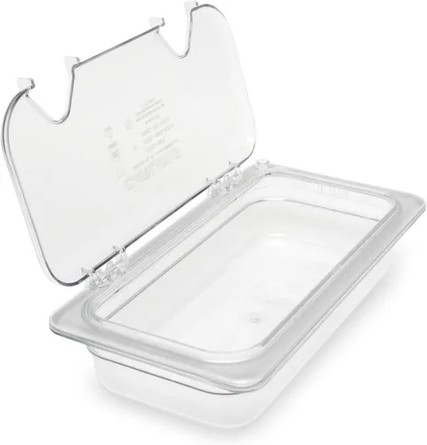 Vista 2 de Carlisle FoodService Products - Bandeja de plástico para alimentos de tamaño 1/4, 2.5 pulgadas de profundidad, transparente