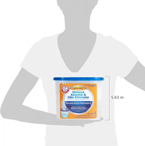 Vista 8 de Arm & Hammer Absortor de humedad recargable sin fragancia y eliminador de olores, bañera de 14 onzas