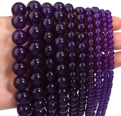 Vista 28 de Zenkeeper 108 piezas de cuentas de jaspe de cebra de 8 mm para hacer joyas, cuentas sueltas de gemas de cebra negras y blancas para hacer pulseras