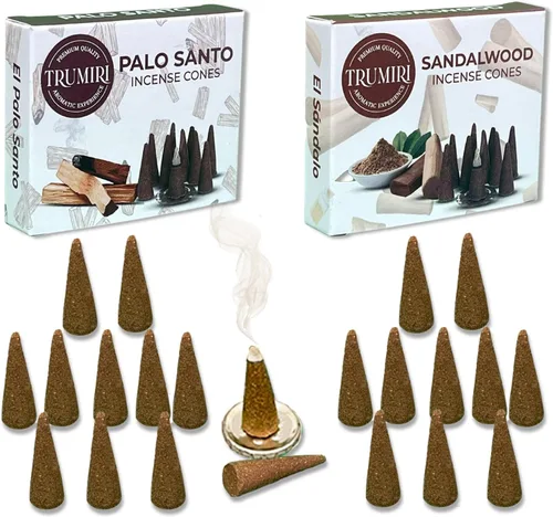 Vista 47 de TRUMIRI Conos de Incienso - Paquete Combo de 20 Conos de Incienso - 10 Cedro + 10 Pino - Conos de Incienso - Conos de Incienso Perfumados - Aromas