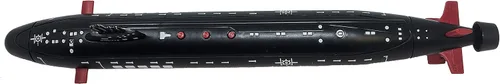 Vista 5 de Submarino negro de juguete de 16.5 pulgadas con efectos de sonido y torpedo