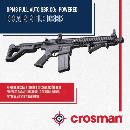 Vista 5 de DPMS Pistola de aire BB SBR completamente automática con CO2 con capacidad de doble acción