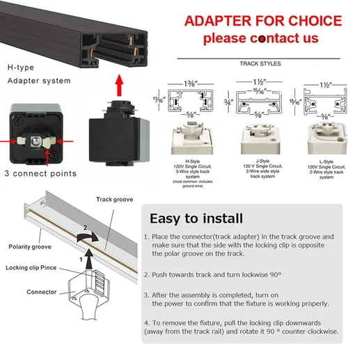 Vista 8 de Lámpara circular de cristal transparente tipo H colgantes de iluminación de pista de 1 pie con control continuo LED Edison bombillas temporizador
