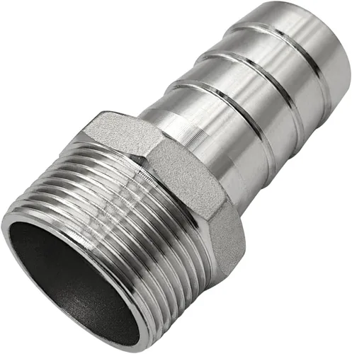 Vista 9 de Beduan Acero Inoxidable 1" Púa de Manguera a 1" Macho NPT para Ajuste de Elaboración Casera de Agua y Aire
