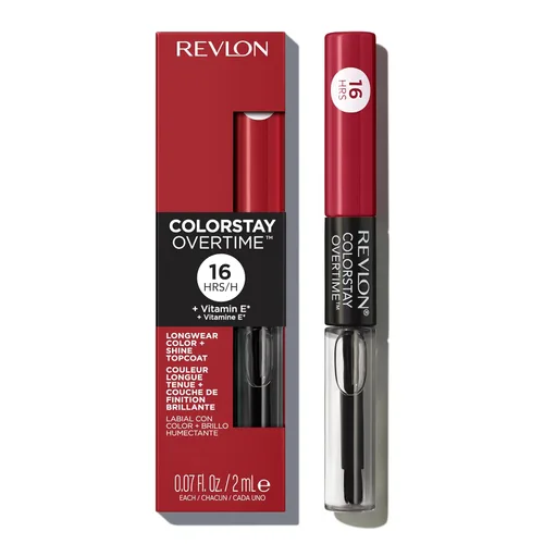 Vista 13 de Revlon Lápiz labial líquido con brillo de labios transparente, colorStay Overtime Lipcolor, relleno de calcetines para mujeres, 005 Infinite