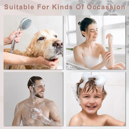 Vista 7 de VOCOSTE Cepillo corporal de silicona suave, cepillos sensoriales, esponja de silicona, cepillo de ducha para mascotas, cepillo de baño, azul profundo