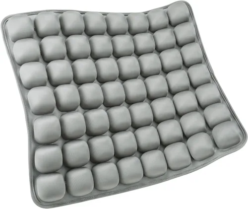 Vista 9 de SUNFICON Cojín de aire para silla inflable, cojín de asiento de aire para automóvil, portátil, transpirable, cómodo, cojín para silla de ruedas