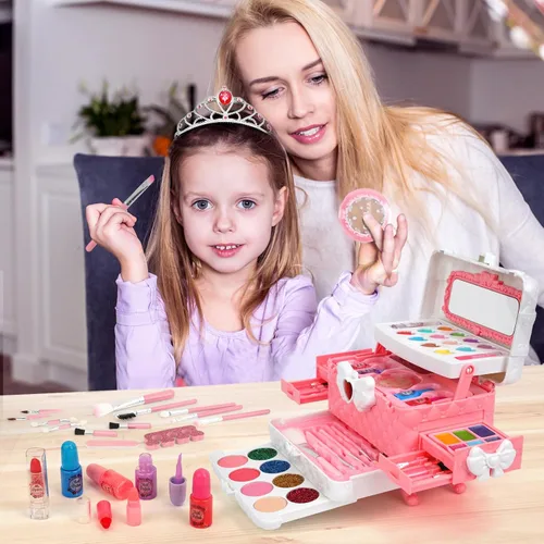 Vista 7 de Kit de Maquillaje Lavable para Niños, Juguetes de Maquillaje para Niñas, Juguetes Teensymic para Niñas, Juguetes de Princesa, Regalo de Cumpleaños