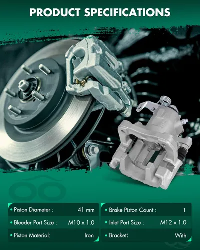 Vista 2 de SCITOO Pinzas de freno trasera izquierda+derecha con soporte 19B2575 19B2574 compatible para Audi TT Quattro 2000-2006 para Volkswagen para Jetta