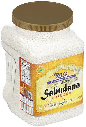 Vista 8 de Rani Sabudana (Tapioca/Sago) Pearls 48oz (3lbs) 3.0 lbs Tarro de PET a granel ~ Todo natural Vegano Sin colores Sin OMG Origen indio