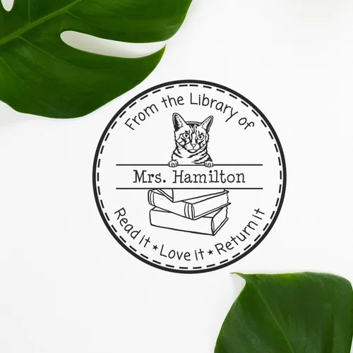 Vista 26 de Customized Return My Book Embosser with Don Sphynx Cat Design - Custom Please Return Book Embossed Stamp for Avid Readers and Book Lovers