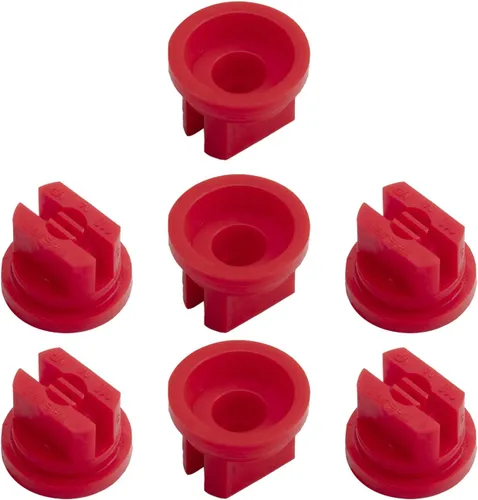 Vista 21 de MroMax Punta de pulverización de ventilador plano, boquilla de plástico de 110 grados de apertura de 0.006 in, 5 piezas (verde)